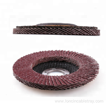 Aluminum oxide flap disc with fiberglass backing